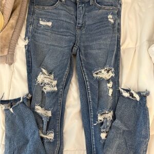AMERICAN EAGLE Distressed skinny Blue Jeans